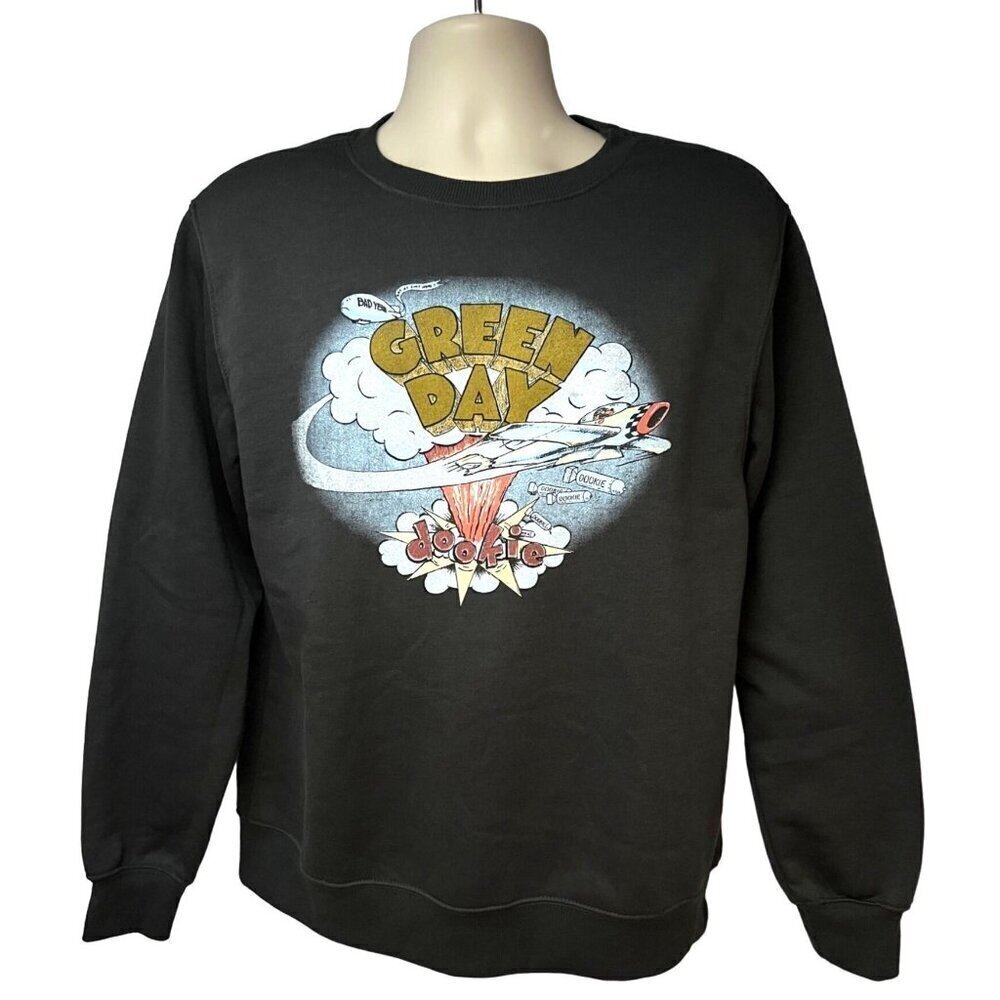 Green Day Dookie Album Gray Graphic Pullover Sweatshirt Large Punk Rock Music